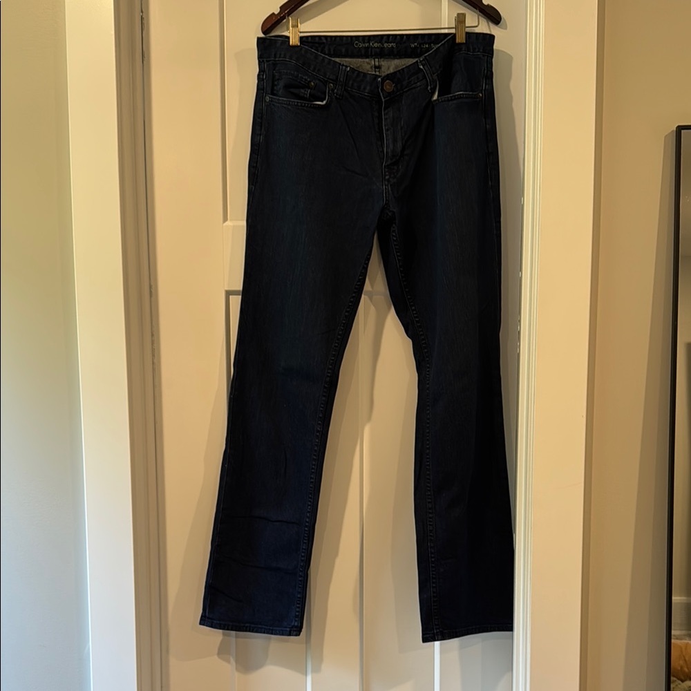 Calvin Klein Blue Slim Straight Denim